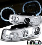 Chevy Silverado 1999-2002 Clear LED Halo Projector Headlights