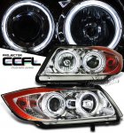 BMW E90 Sedan 3 Series 2006-2008 Clear CCFL Halo Projector Headlights