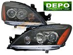 Mitsubishi Lancer 2004-2007 Depo Black Projector Headlights