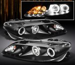 2004 Mazda 6 Black CCFL Halo Projector Headlights with LED DRL
