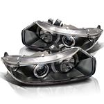 Honda Civic Coupe 2006-2011 JDM Black Dual Halo Projector Headlights