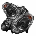 Mercedes Benz E Class 2007-2009 Black Halo Projector Headlights
