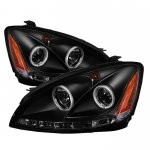 Nissan Altima 2002-2004 Black CCFL Halo Projector Headlights with LED