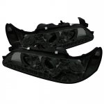 Toyota Corolla 1993-1997 Smoked Halo Projector Headlights with LED