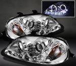 Honda Civic 1999-2000 Clear Halo Projector Headlights with LED DRL