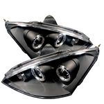 Ford Focus 2000-2004 Black Dual Halo Projector Headlights
