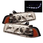 BMW E36 Coupe 1992-1998 Clear Projector Headlights with LED Daytime Running Lights