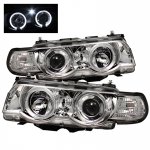 2000 BMW 7 Series Clear Dual Halo Projector Headlights