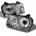 Chrysler 300 2009-2010 Clear Halo Projector Headlights with LED