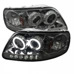 Ford Expedition 1997-2002 Smoked CCFL Halo Projector Headlights with LED