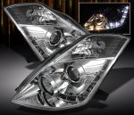 Nissan 350Z 2006-2009 Clear HID Projector Headlights with LED DRL