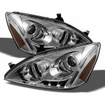 2005 Honda Accord Clear Halo Projector Headlights with LED DRL