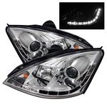 2004 Ford Focus Clear Projector Headlights with LED Daytime Running Lights