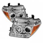 2007 Nissan Pathfinder Clear CCFL Halo Projector Headlights with LED