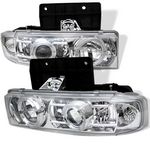 2001 Chevy Astro Clear Dual Halo Projector Headlights