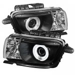 2011 Chevy Camaro Black CCFL Halo Projector Headlights