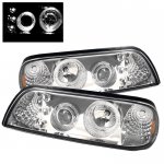 Ford Mustang 1987-1993 Clear Halo Projector Headlights with LED