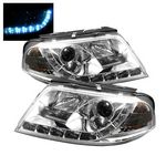 VW Passat 2001-2005 Clear Projector Headlights with LED Daytime Running Lights