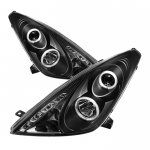 2001 Toyota Celica Black CCFL Halo Projector Headlights with LED