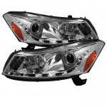 2012 Honda Accord Sedan Clear Projector Headlights with LED DRL