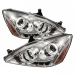 2007 Honda Accord Clear CCFL Halo Projector Headlights with LED DRL