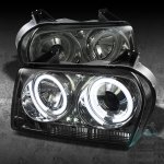 Chrysler 300 2005-2008 Smoked CCFL Halo Projector Headlights with LED