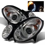Mercedes Benz E Class 2007-2009 Clear Projector Headlights with LED Daytime Running Lights