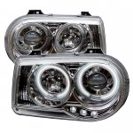 Chrysler 300C 2005-2010 Clear CCFL Halo Projector Headlights with LED