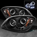 Pontiac Pursuit 2005-2006 Black Dual Halo Projector Headlights with LED