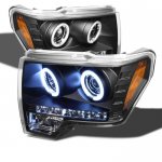 2009 Ford F150 Black CCFL Halo Projector Headlights with LED