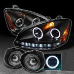 Nissan Altima 2002-2004 Black Halo Projector Headlights and Smoked Fog Lights
