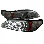 1996 Ford Mustang Smoked CCFL Halo Projector Headlights with LED