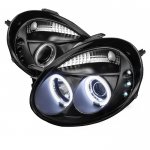 2004 Dodge Neon Black CCFL Halo Projector Headlights with LED