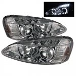 2004 Pontiac Grand Prix Clear Dual Halo Projector Headlights with LED