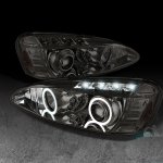 2004 Pontiac Grand Prix Smoked Dual Halo Projector Headlights with LED