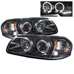 2005 Chevy Impala Black Dual Halo Projector Headlights with Integrated LED