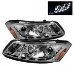 Honda Accord Sedan 2008-2012 Clear Halo Projector Headlights with LED DRL