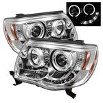 Toyota Tacoma 2005-2011 Clear Dual Halo Projector Headlights with LED