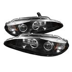 2003 Dodge Intrepid Black Dual Halo Projector Headlights with Integrated LED