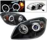 2006 Chevy Cobalt Projector Headlights Black CCFL Halo LED