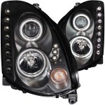 2004 Infiniti G35 Coupe Black Projector Headlights CCFL Halo LED