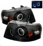 2003 Ford Expedition Black Dual Halo Projector Headlights