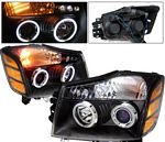 2006 Nissan Armada Black Projector Headlights CCFL Halo LED