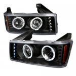 2007 GMC Canyon Black Halo Projector Headlights with LED