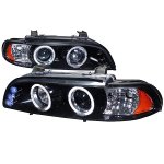 2003 BMW E39 5 Series Smoked Halo Projector Headlights with LED
