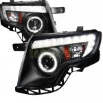 2007 Ford Edge Black Projector Headlights Halo LED DRL