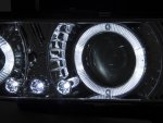 2003 Infiniti G35 Coupe Black Halo Projector Headlights with LED