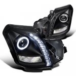 Cadillac CTS 2003-2007 Black Projector Headlights Halo LED DRL