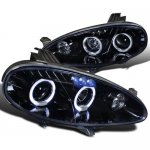 2002 Mazda Miata Smoked Halo Projector Headlights with LED