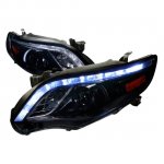 Toyota Corolla 2011-2012 Projector Headlights LED DRL Smoked